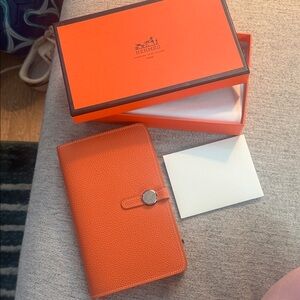 Orange Leather Wallet
